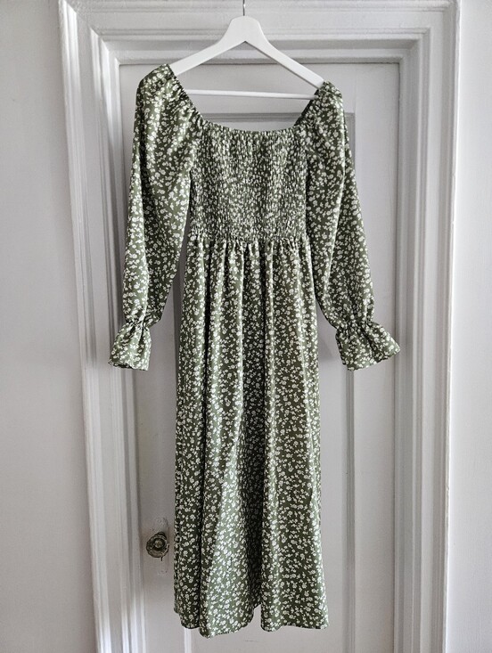 SHEIN Dresses & Skirts - Green Floral Midi Dress